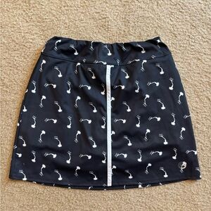 Stylish Black Patterned Skirt